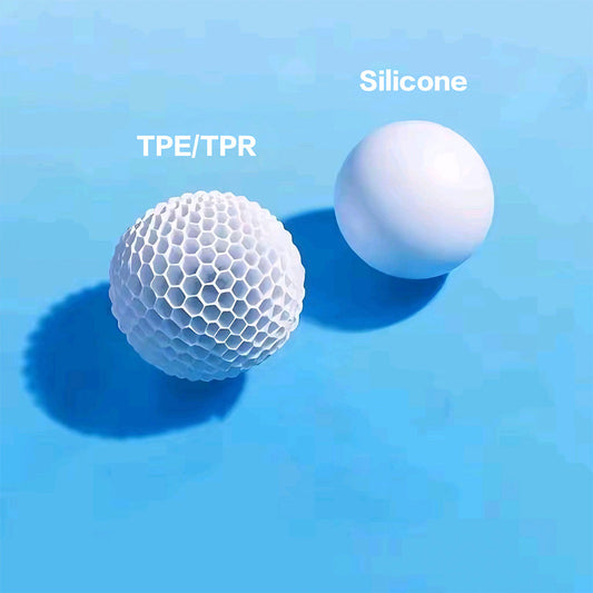 TPE porous structure vs platinum silicone smooth surface under 2000X magnification
