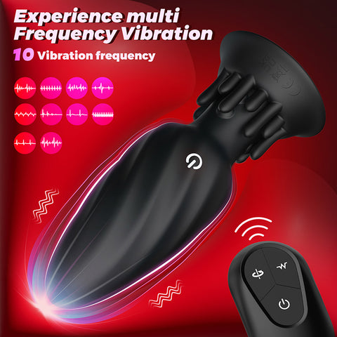 Small Mushroom Remote Control Vibrating Butt Plug