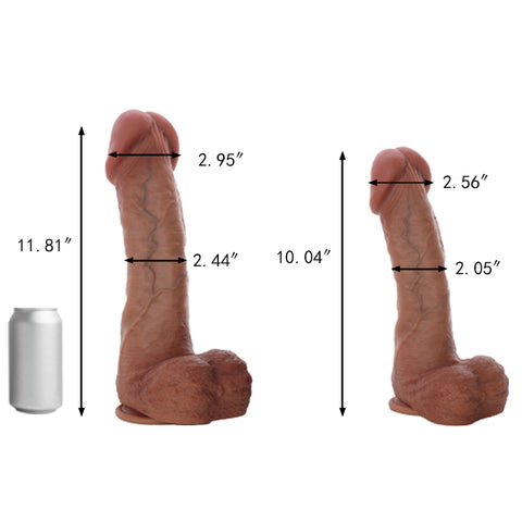 Large Glans Dual Density Realistic Dildo