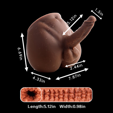 Silicone Male Masturbator Torso with Realistic Abs