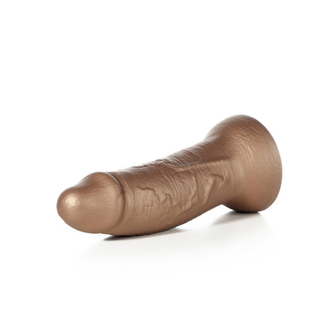 TerraSilk Prime realistic silicone dildo showcasing [specific feature: vascular texture/suction base/size comparison], designed for pressure-free ergonomic use.