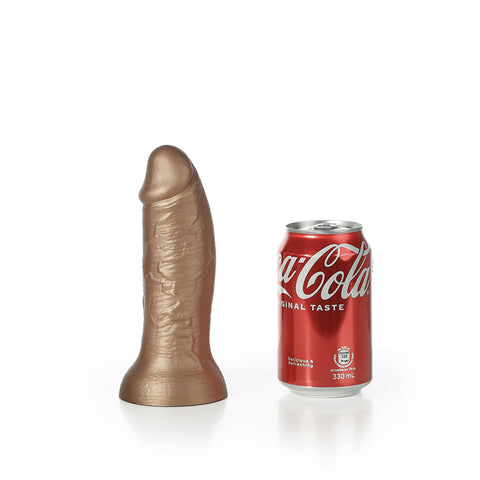 TerraSilk Prime realistic silicone dildo showcasing [specific feature: vascular texture/suction base/size comparison], designed for pressure-free ergonomic use.