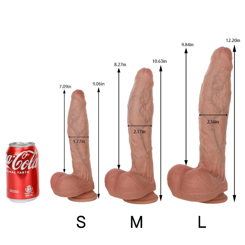 Python Realistic Dildo – Half Foreskin (3 Sizes)