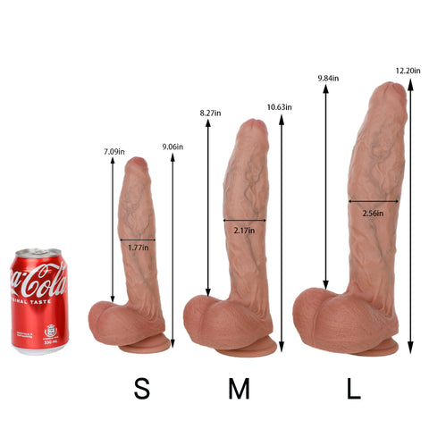 Python Realistic Dildo – Half Foreskin (3 Sizes)