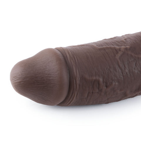 TerraSilk Prime realistic silicone dildo showcasing [specific feature: vascular texture/suction base/size comparison], designed for pressure-free ergonomic use.