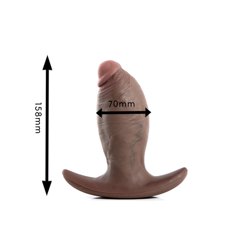 Realistic Silicone Anal Dildo Plug - Five Sizes
